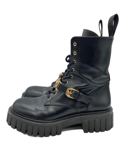 VERSACE（ヴェルサーチェ）VERSACE (ヴェルサーチェ) サイドジップブーツ ブラック サイズ:SIZE 24.5cmの古着・服飾アイテム