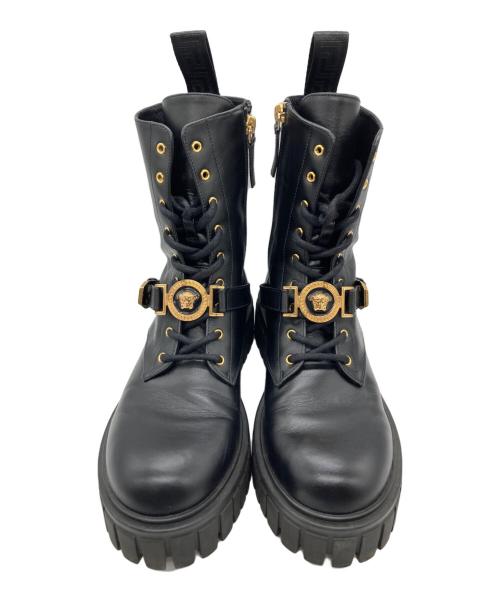 VERSACE（ヴェルサーチェ）VERSACE (ヴェルサーチェ) サイドジップブーツ ブラック サイズ:SIZE 24.5cmの古着・服飾アイテム