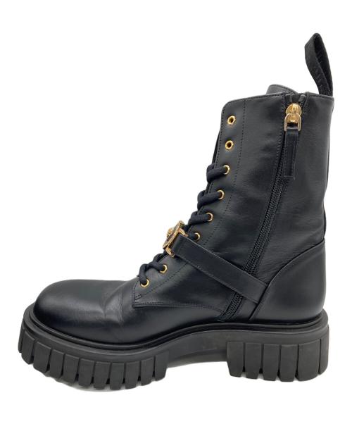 VERSACE（ヴェルサーチェ）VERSACE (ヴェルサーチェ) サイドジップブーツ ブラック サイズ:SIZE 24.5cmの古着・服飾アイテム