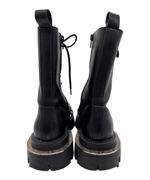 CHARLES & KEITH（チャールズアンドキース）CHARLES & KEITH (チャールズアンドキース) サイドジップブーツ ブラック サイズ:24.5の古着・服飾アイテム