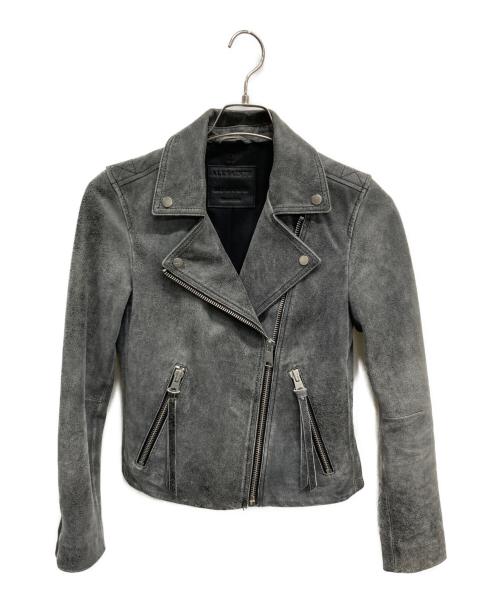 ALL SAINTS（オールセインツ）ALL SAINTS (オールセインツ) レザージャケット グレー サイズ:SIZE 36の古着・服飾アイテム