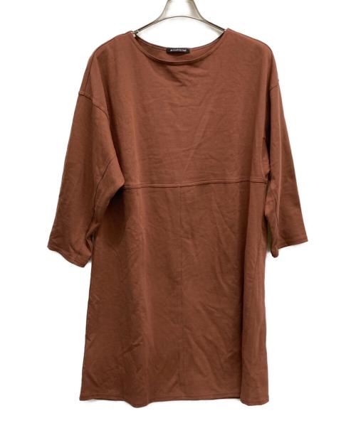 mizuiro-ind（ミズイロインド）mizuiro-ind (ミズイロインド) 長袖ワンピース ブラウン サイズ:Sの古着・服飾アイテム