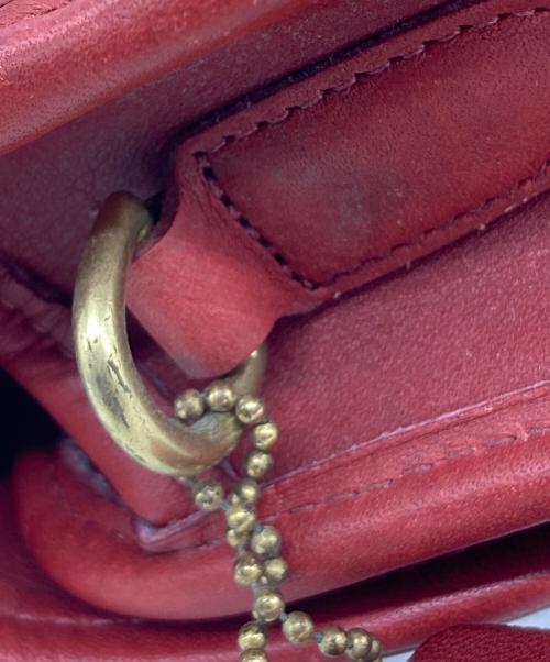 COACH（コーチ）COACH (コーチ) ターンロックショルダーバッグ レッドの古着・服飾アイテム