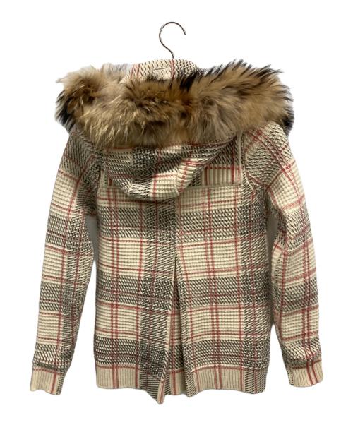 Bark（バーク）BARK (バーク) ダッフルコート レッド×アイボリー サイズ:XSの古着・服飾アイテム