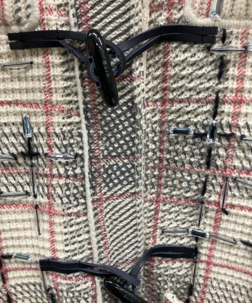 Bark（バーク）BARK (バーク) ダッフルコート レッド×アイボリー サイズ:XSの古着・服飾アイテム