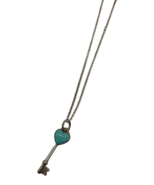 TIFFANY & Co.（ティファニー）TIFFANY & Co. (ティファニー) ハートキーネックレス シルバー×エメラルドグリーンの古着・服飾アイテム