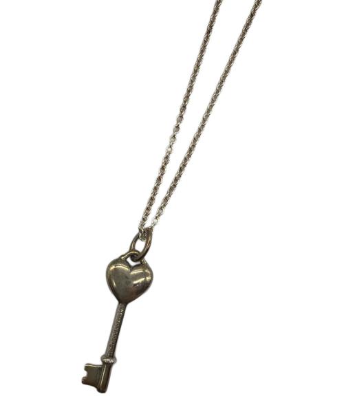 TIFFANY & Co.（ティファニー）TIFFANY & Co. (ティファニー) ハートキーネックレス シルバー×エメラルドグリーンの古着・服飾アイテム