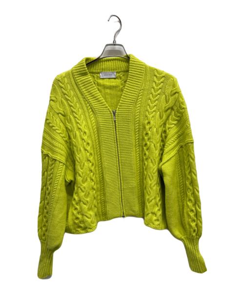 Adam et Rope（アダム エ ロペ）Adam et Rope (アダム エ ロペ) 厚手カーディガン イエロー サイズ:Freeの古着・服飾アイテム