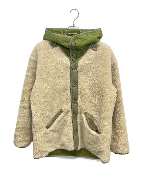 ALPHA INDUSTRIES（アルファインダストリーズ）ALPHA INDUSTRIES (アルファインダストリーズ) ボアジャケット ベージュ×グリーン サイズ:Lの古着・服飾アイテム