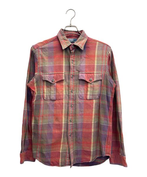 POLO RALPH LAUREN（ポロ・ラルフローレン）POLO RALPH LAUREN (ポロ・ラルフローレン) 長袖シャツ パープル×レッド サイズ:Mの古着・服飾アイテム