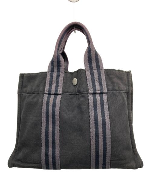 HERMES（エルメス）HERMES (エルメス) ハンドバッグ ブラック×グレーの古着・服飾アイテム