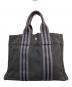 HERMES (エルメス) ハンドバッグ ブラック×グレー：7000円