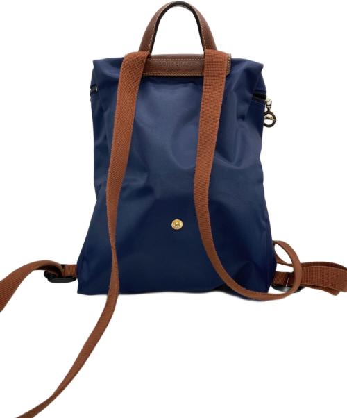 LONGCHAMP（ロンシャン）LONGCHAMP (ロンシャン) リュック ネイビー×ブラウンの古着・服飾アイテム
