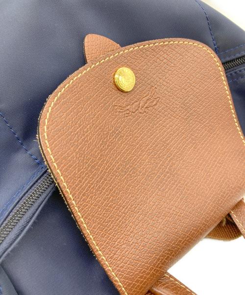 LONGCHAMP（ロンシャン）LONGCHAMP (ロンシャン) リュック ネイビー×ブラウンの古着・服飾アイテム