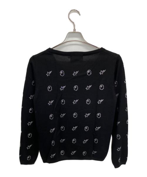 A BATHING APE（アベイシングエイプ）A BATHING APE (アベイシングエイプ) 薄手ニット ブラック サイズ:SIZE Sの古着・服飾アイテム