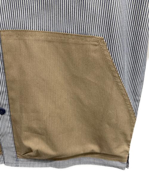 Columbia（コロンビア）Columbia (コロンビア) 半袖シャツ グリーン×ネイビー サイズ:Mの古着・服飾アイテム