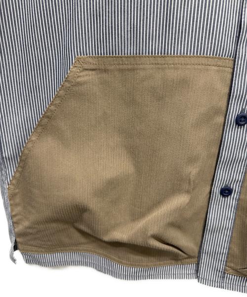 Columbia（コロンビア）Columbia (コロンビア) 半袖シャツ グリーン×ネイビー サイズ:Mの古着・服飾アイテム