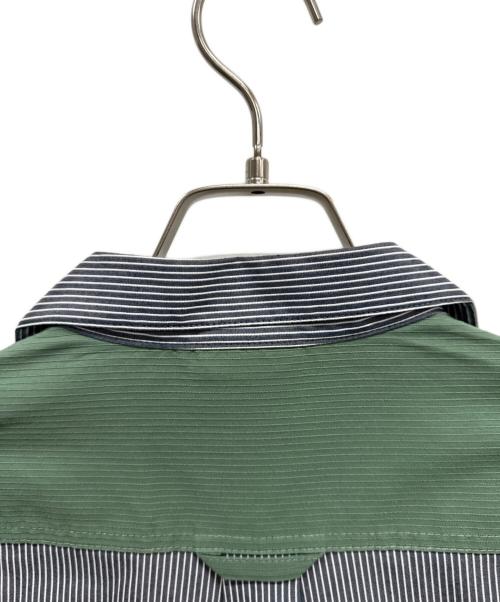 Columbia（コロンビア）Columbia (コロンビア) 半袖シャツ グリーン×ネイビー サイズ:Mの古着・服飾アイテム