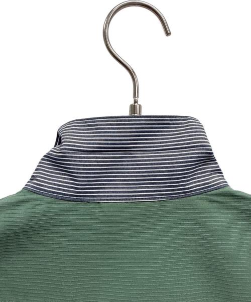 Columbia（コロンビア）Columbia (コロンビア) 半袖シャツ グリーン×ネイビー サイズ:Mの古着・服飾アイテム