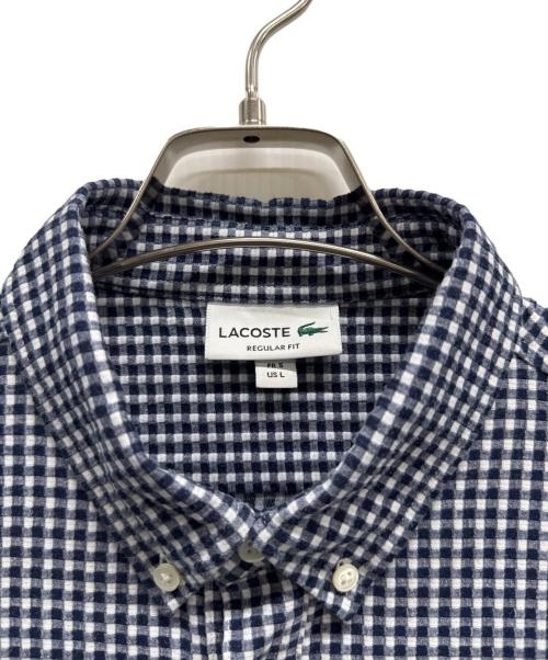 LACOSTE（ラコステ）LACOSTE (ラコステ) 半袖シャツ ブルー×ホワイト サイズ:Lの古着・服飾アイテム