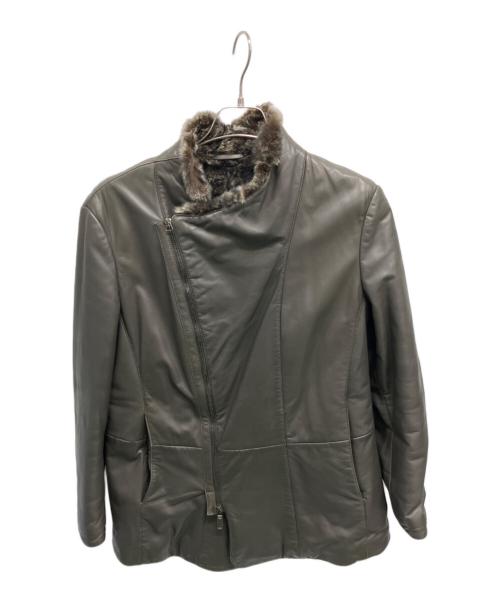 GIORGIO ARMANI（ジョルジオアルマーニ）GIORGIO ARMANI (ジョルジオアルマーニ) ラムレザージャケット ダークブラウン サイズ:SIZE 46の古着・服飾アイテム