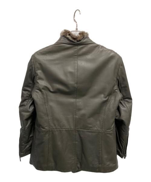 GIORGIO ARMANI（ジョルジオアルマーニ）GIORGIO ARMANI (ジョルジオアルマーニ) ラムレザージャケット ダークブラウン サイズ:SIZE 46の古着・服飾アイテム