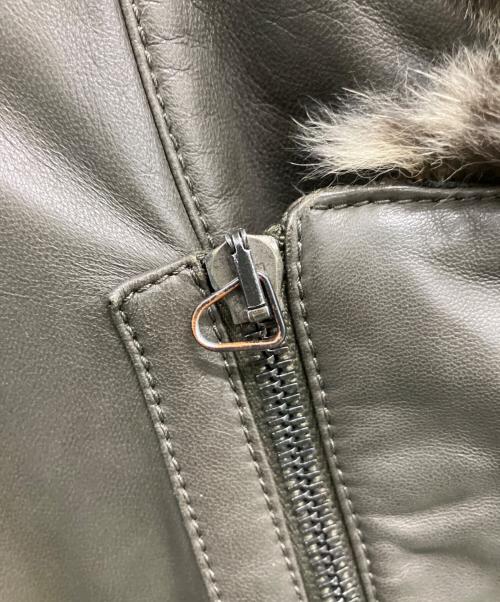 GIORGIO ARMANI（ジョルジオアルマーニ）GIORGIO ARMANI (ジョルジオアルマーニ) ラムレザージャケット ダークブラウン サイズ:SIZE 46の古着・服飾アイテム