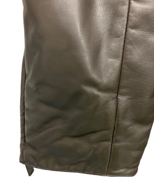 GIORGIO ARMANI（ジョルジオアルマーニ）GIORGIO ARMANI (ジョルジオアルマーニ) ラムレザージャケット ダークブラウン サイズ:SIZE 46の古着・服飾アイテム