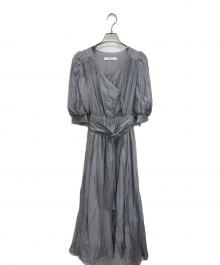 HER LIP TO（ハーリップトゥ）の古着「Airy Volume Sleeve Dres」｜ブルー