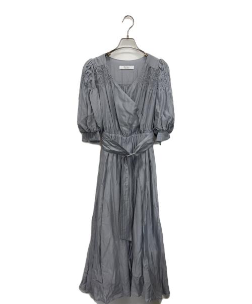 HER LIP TO（ハーリップトゥ）HER LIP TO (ハーリップトゥ) Airy Volume Sleeve Dres ブルー サイズ:Sの古着・服飾アイテム