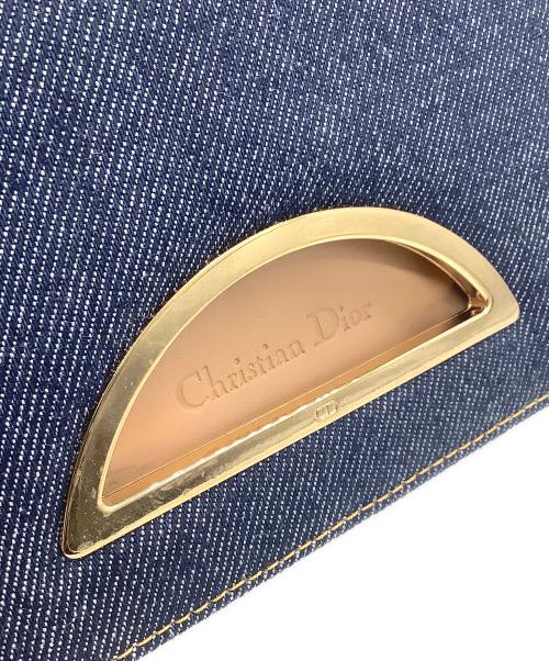 Christian Dior（クリスチャン ディオール）Christian Dior (クリスチャン ディオール) ショルダーバッグ ブラウン×インディゴの古着・服飾アイテム