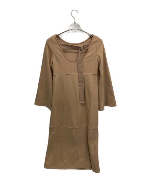 acka（エーシーケーエー）Acka (エーシーケーエー) 長袖ワンピース ブラウン サイズ:SIZE 1の古着・服飾アイテム