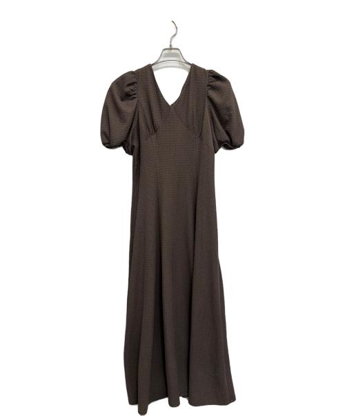 acka（エーシーケーエー）acka (エーシーケーエー) 半袖ワンピース ブラウン サイズ:	SIZE 02の古着・服飾アイテム