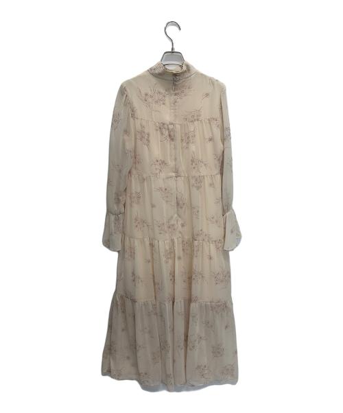 acka（エーシーケーエー）Acka (エーシーケーエー) 長袖ワンピース アイボリー サイズ:	SIZE 2の古着・服飾アイテム
