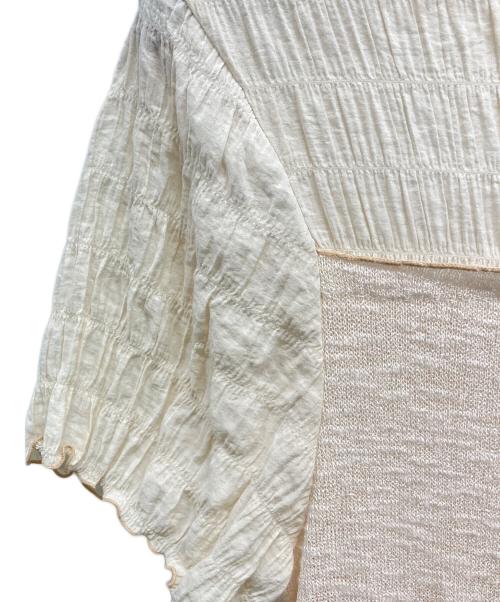acka（エーシーケーエー）Acka (エーシーケーエー) 半袖ワンピース ベージュ サイズ:SIZE 01の古着・服飾アイテム