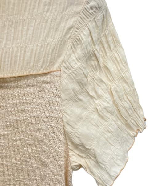 acka（エーシーケーエー）Acka (エーシーケーエー) 半袖ワンピース ベージュ サイズ:SIZE 01の古着・服飾アイテム