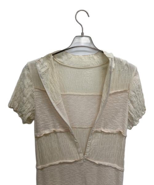 acka（エーシーケーエー）Acka (エーシーケーエー) 半袖ワンピース ベージュ サイズ:SIZE 01の古着・服飾アイテム