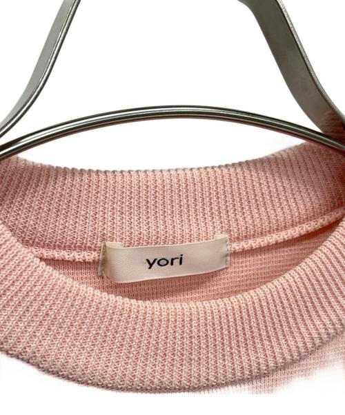 YORI（ヨリ）yori (ヨリ) コットンパフスリーブニット ピンク サイズ:SIZE Freeの古着・服飾アイテム