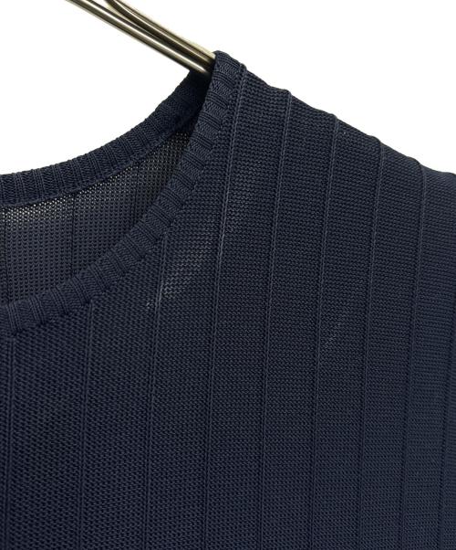 Yves Saint Laurent（イヴサンローラン）Yves Saint Laurent (イヴサンローラン) 半袖ワンピース ネイビー サイズ:	SIZE Lの古着・服飾アイテム