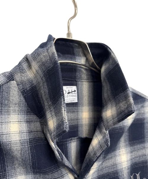 DALL CLOTHING（ダルクロージング）DALL CLOTHING (ダルクロージング) 半袖シャツ ベージュ×ネイビー サイズ:SIZE Freeの古着・服飾アイテム