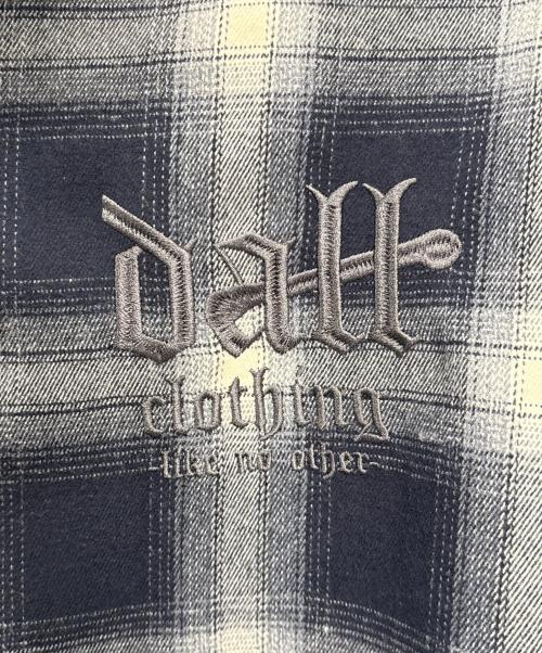 DALL CLOTHING（ダルクロージング）DALL CLOTHING (ダルクロージング) 半袖シャツ ベージュ×ネイビー サイズ:SIZE Freeの古着・服飾アイテム