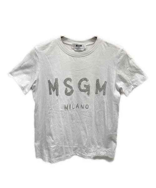 MSGM（エムエスジーエム）MSGM (エムエスジーエム) 半袖カットソー ホワイト サイズ:Sの古着・服飾アイテム