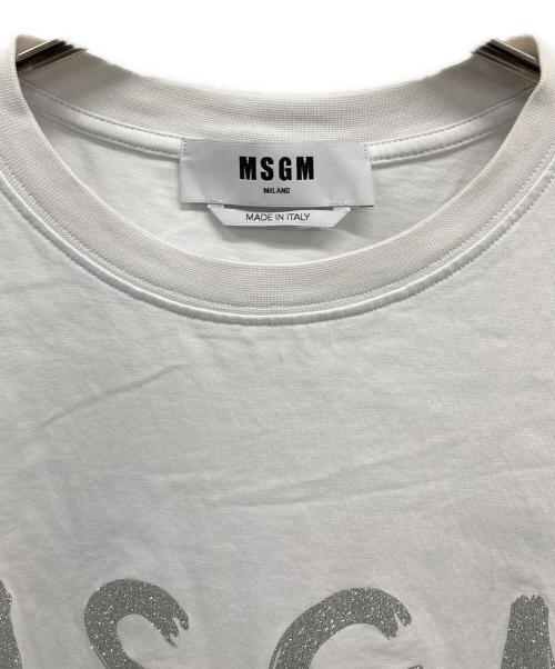 MSGM（エムエスジーエム）MSGM (エムエスジーエム) 半袖カットソー ホワイト サイズ:Sの古着・服飾アイテム