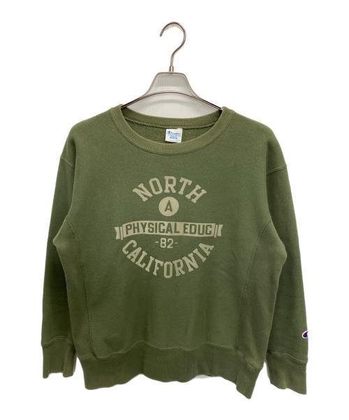 Champion REVERSE WEAVE（チャンピオン リバース ウィーブ）Champion REVERSE WEAVE (チャンピオン リバース ウィーブ) スウェット 黄緑 サイズ:Mの古着・服飾アイテム