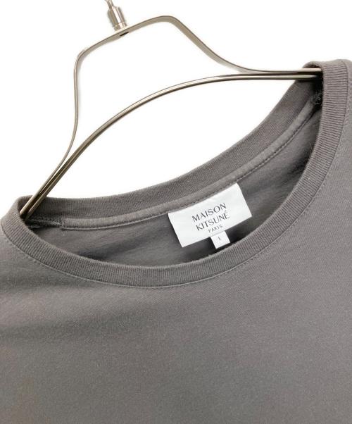 maison kitsune（メゾンキツネ）MAISON KITSUNE (メゾンキツネ) 半袖カットソー グレー サイズ:Lの古着・服飾アイテム