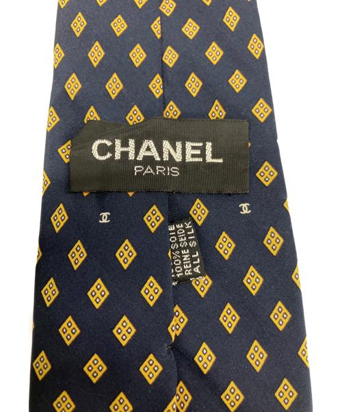 CHANEL（シャネル）CHANEL (シャネル) ネクタイ ネイビー×イエロー サイズ:-の古着・服飾アイテム