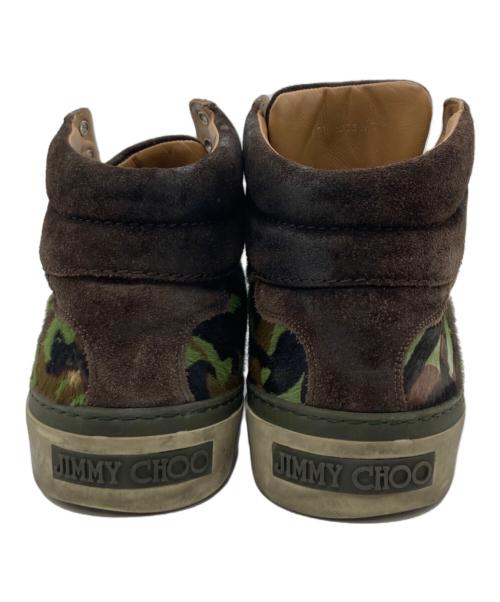 JIMMY CHOO（ジミーチュウ）JIMMY CHOO (ジミーチュウ) ハイカットスニーカー カーキ サイズ:27cmの古着・服飾アイテム