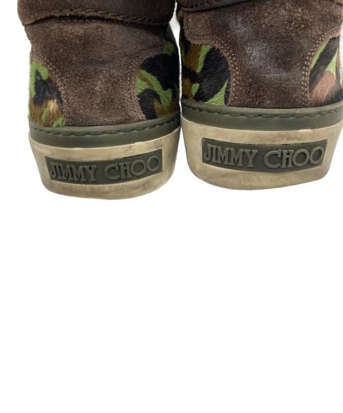 JIMMY CHOO（ジミーチュウ）JIMMY CHOO (ジミーチュウ) ハイカットスニーカー カーキ サイズ:27cmの古着・服飾アイテム
