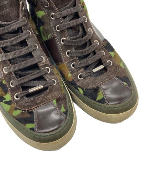 JIMMY CHOO（ジミーチュウ）JIMMY CHOO (ジミーチュウ) ハイカットスニーカー カーキ サイズ:27cmの古着・服飾アイテム