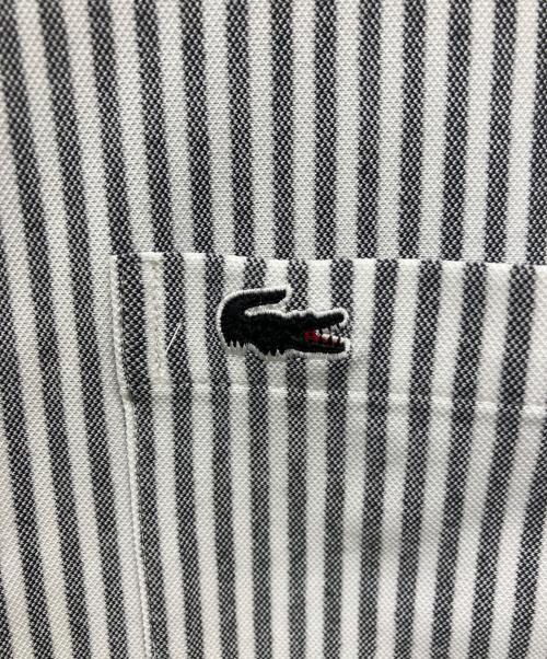 LACOSTE（ラコステ）LACOSTE (ラコステ) 長袖シャツ グレー×ホワイト サイズ:Mの古着・服飾アイテム